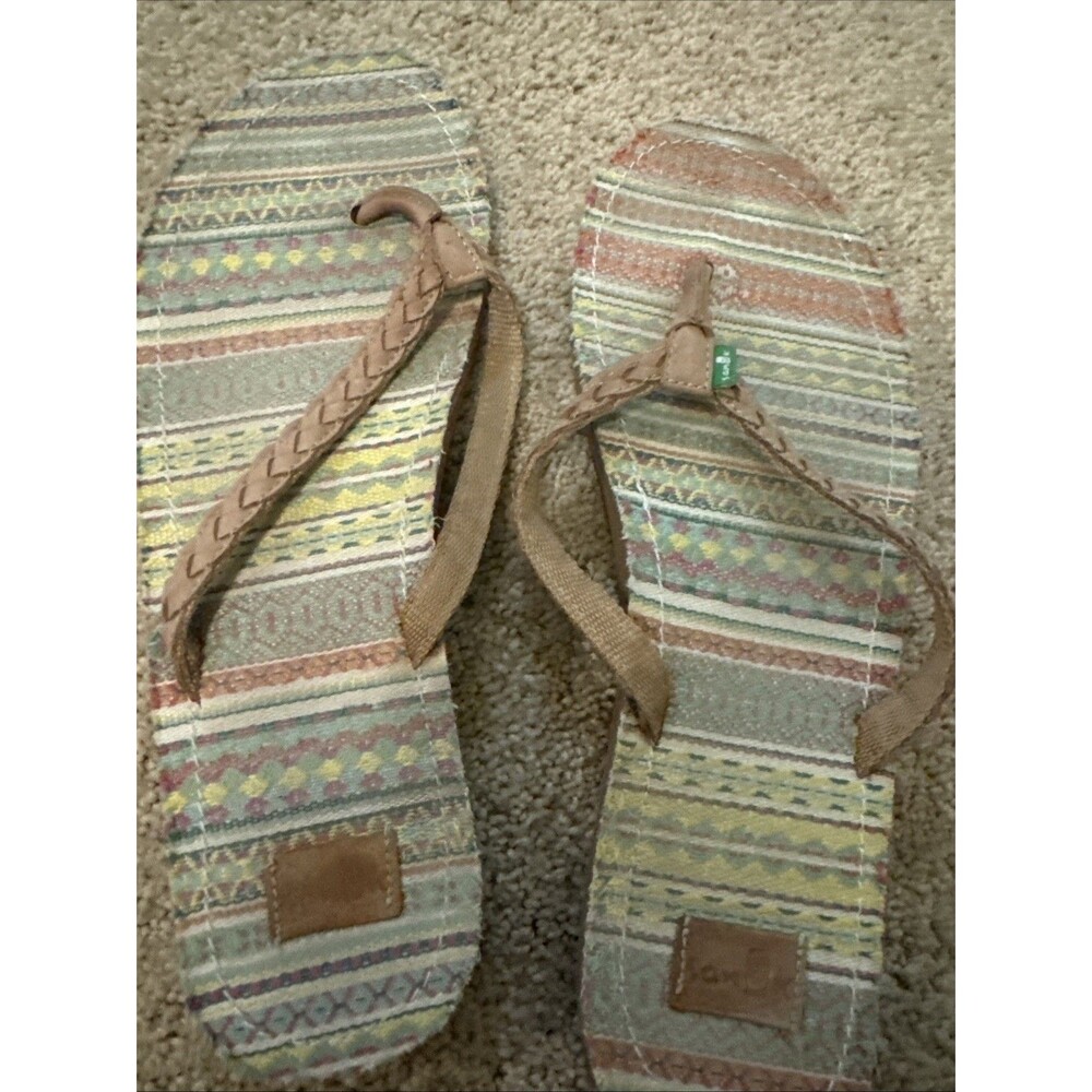 Sanuk SZ 10 Women’s Poncho Viva Flip Flop Sandles - Picture 3 of 4